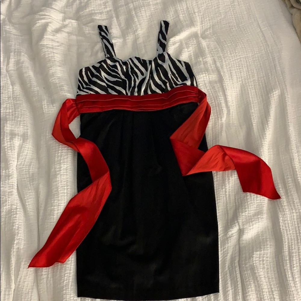 “Wrapper” Zebra Print Dress